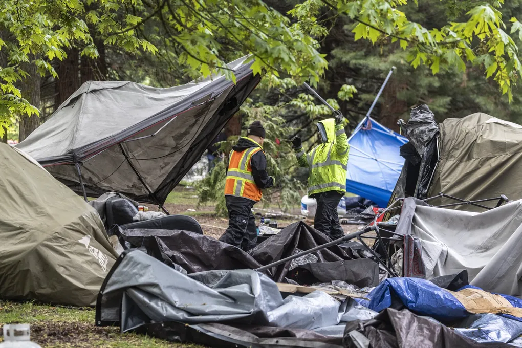 Encampment clearings receive mixed results